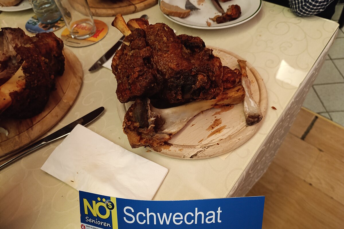 Stelzen essen in der goldenen Kette